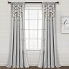Boho Pom Pom Tassel Faux Linen Window Curtain Panel - Light Gray