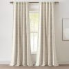 Boho Stripe Clip Jacquard Window Curtain Panel Set - Neutral
