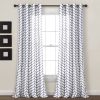 Calia Chevron Geo Window Curtain Panels Set - Navy