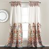Clara Light Filtering Window Panel Set - Turquoise Tangerine