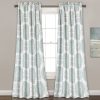 Evelyn Medallion Light Filtering Window Curtain Set - Blue