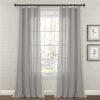 Faux Linen Tassel Window Curtain Panel - Light Linen