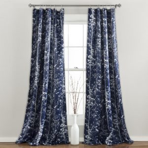 Forest Room Darkening Window Panel Set - Navy