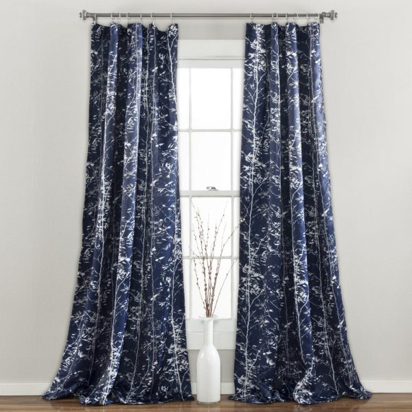 Forest Room Darkening Window Panel Set - Navy
