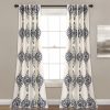 Keya Medallion Light Filtering Window Curtain Panel Set - Cream